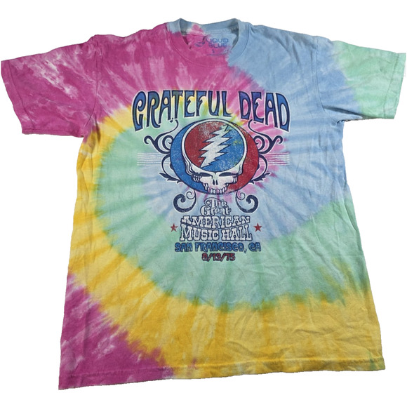 Grateful Dead American Music Hall Spiral Tie Dye T- Shirt Mens Small - Picture 1 of 4